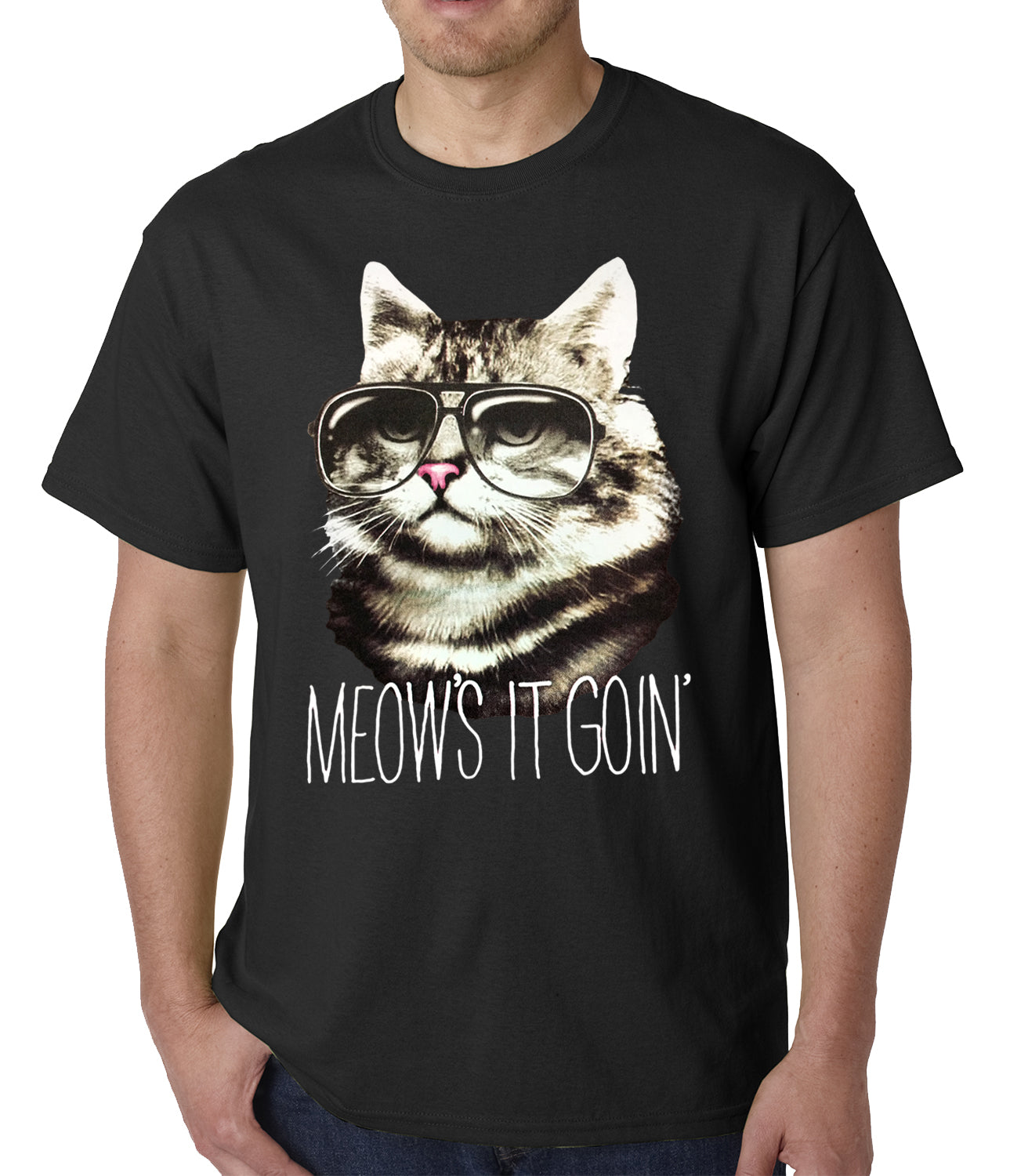 Meow's It Going Funny Cat Mens T-shirt – Bewild