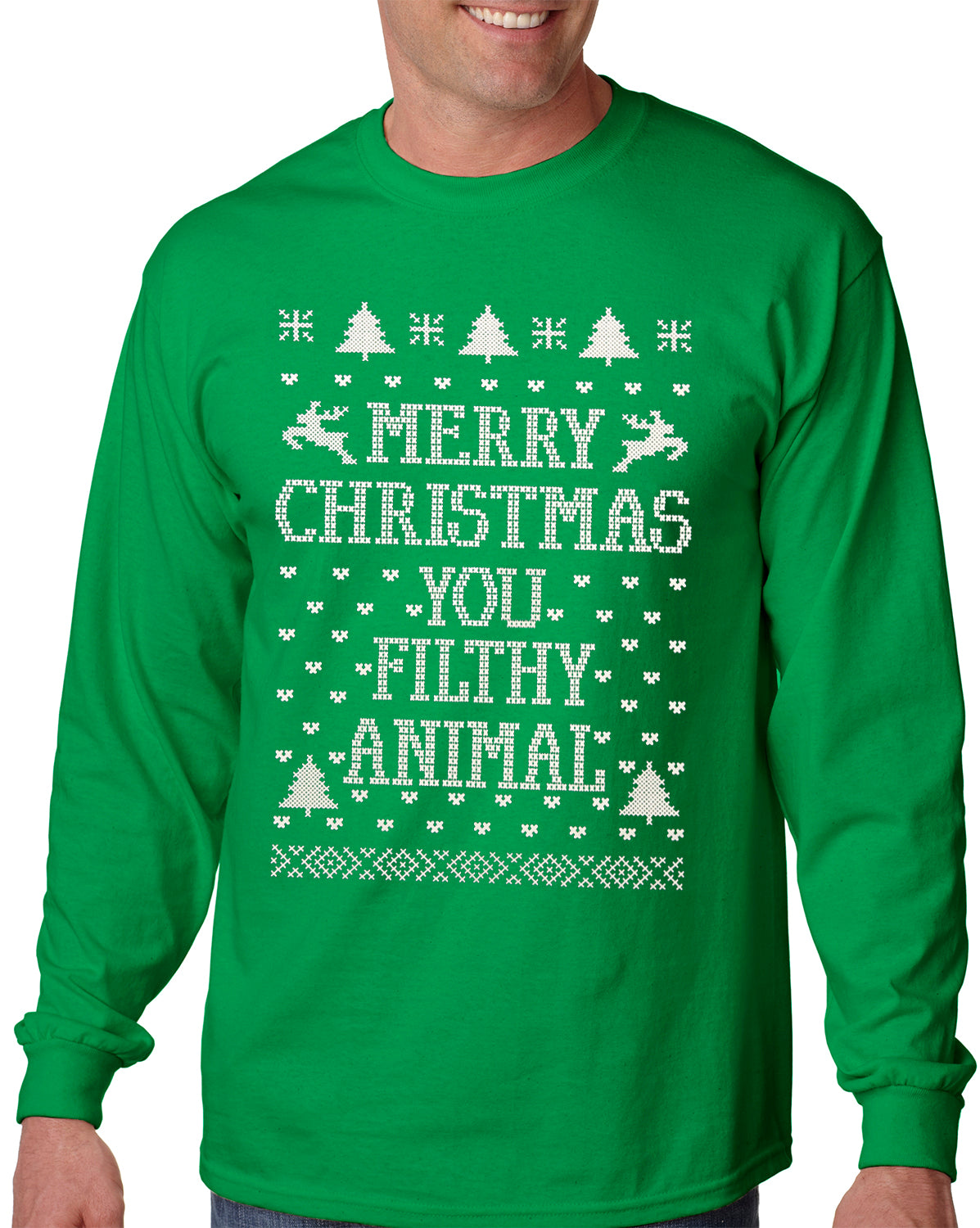 Merry Christmas You Filthy Animal Long Sleeve T Shirt Bewild