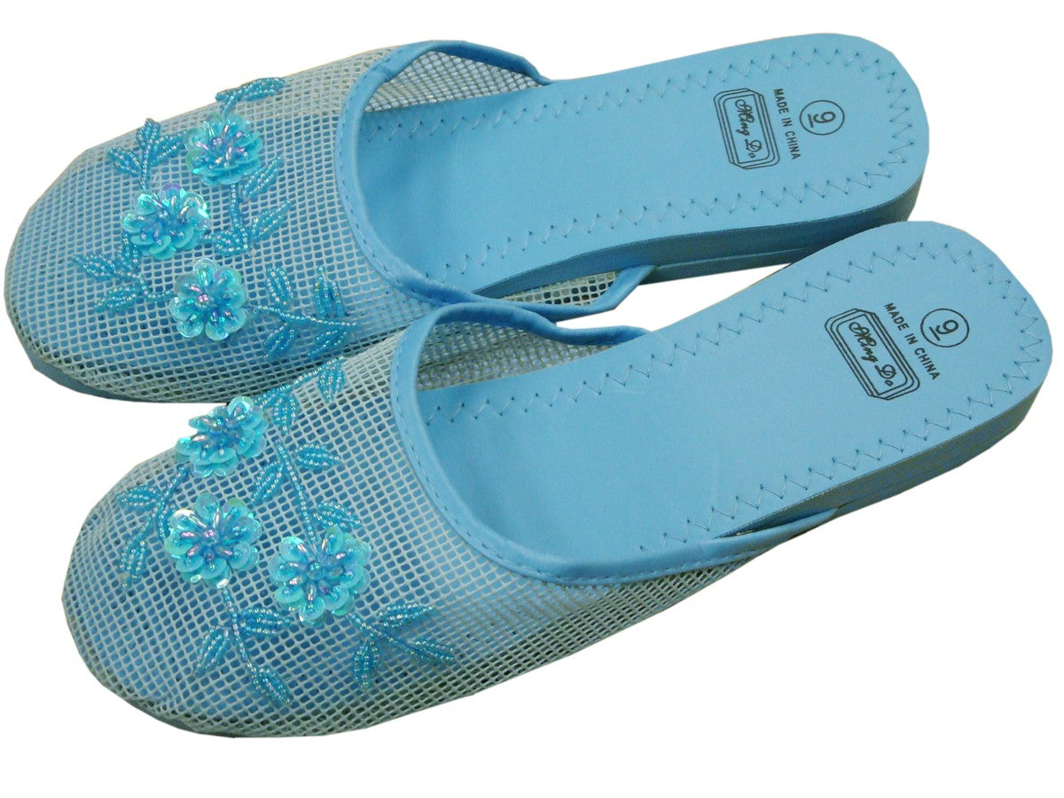 sky blue slippers