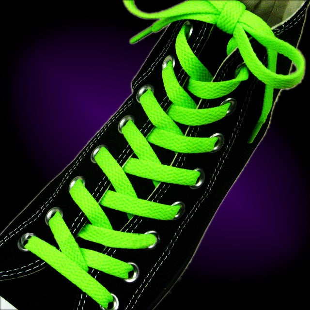 neon green shoe strings