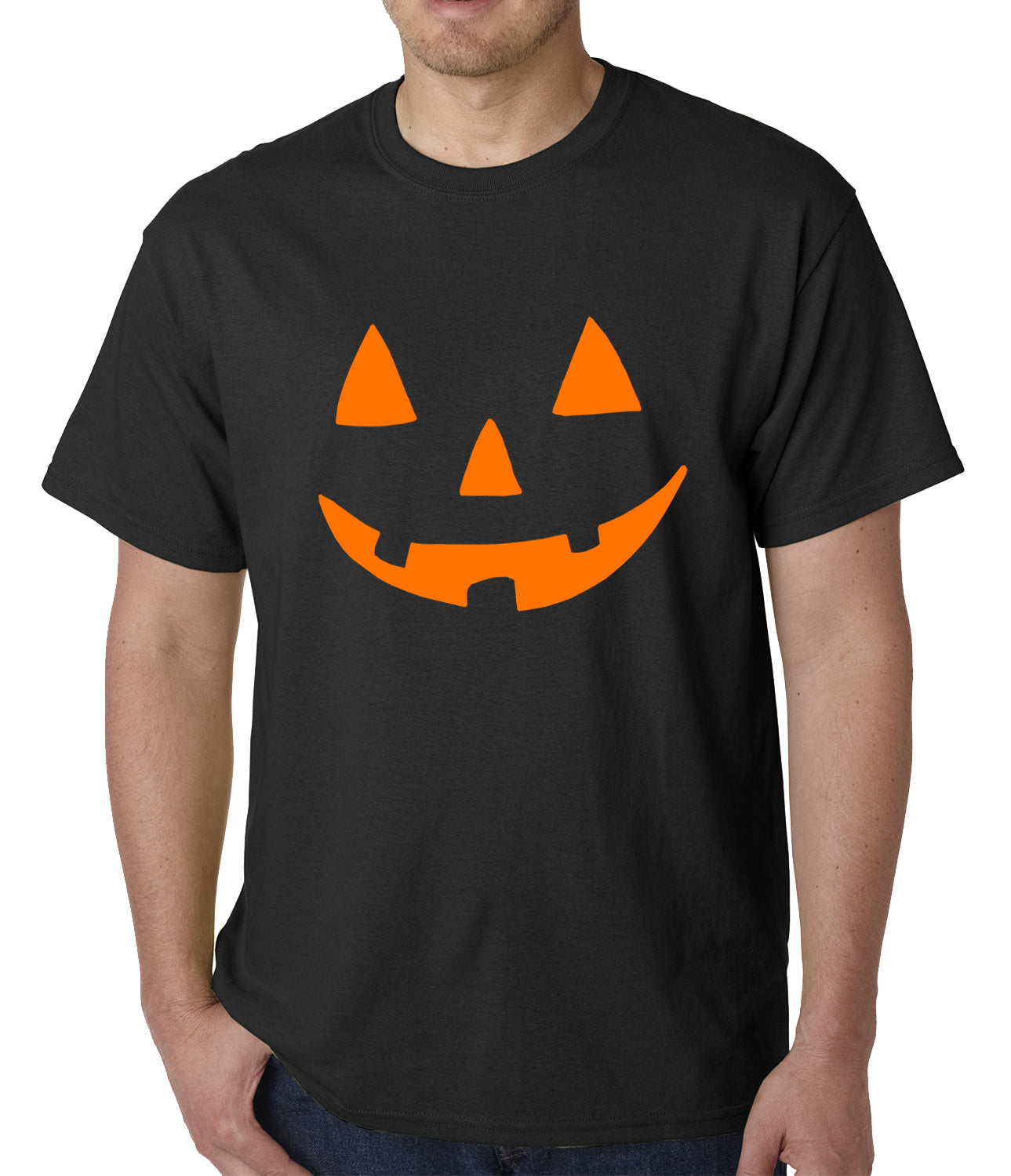 Halloween Tshirt - Orange Jack O' Lantern Mens T-shirt – Bewild