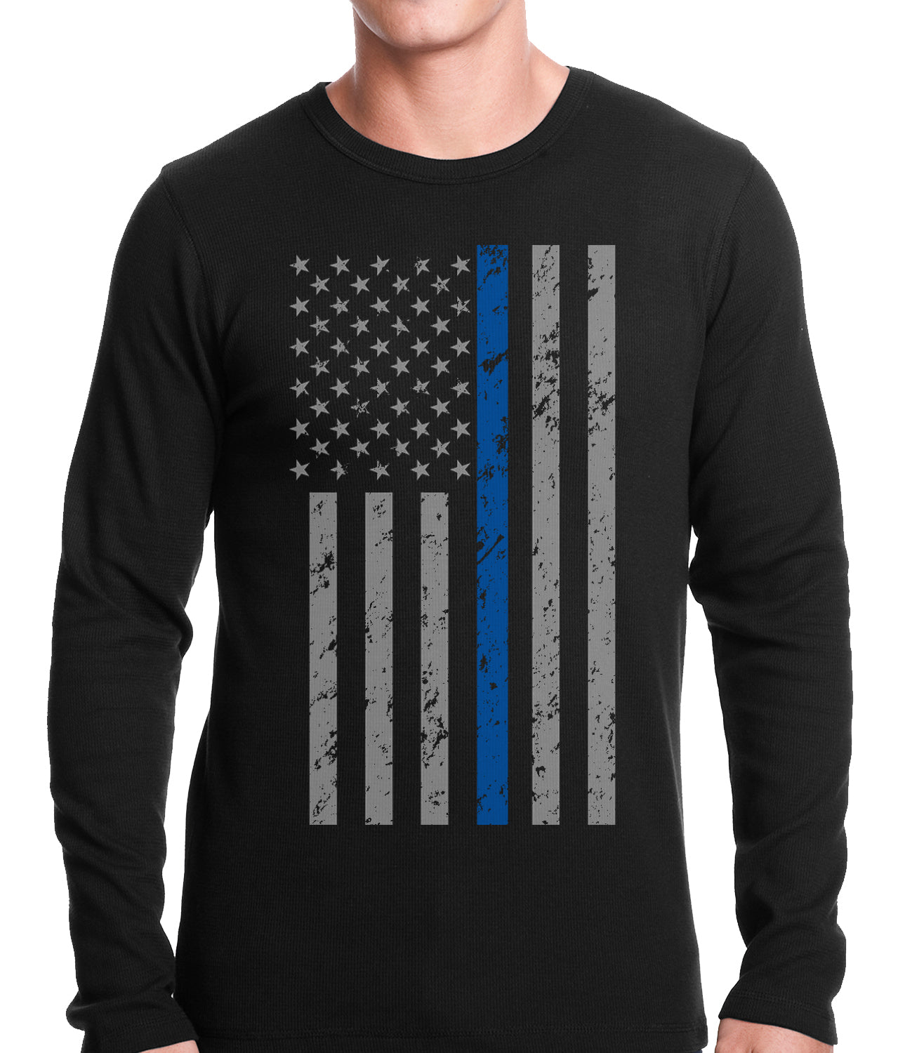 Police Thin Blue Line American Flag - Support Police Department Therma ...