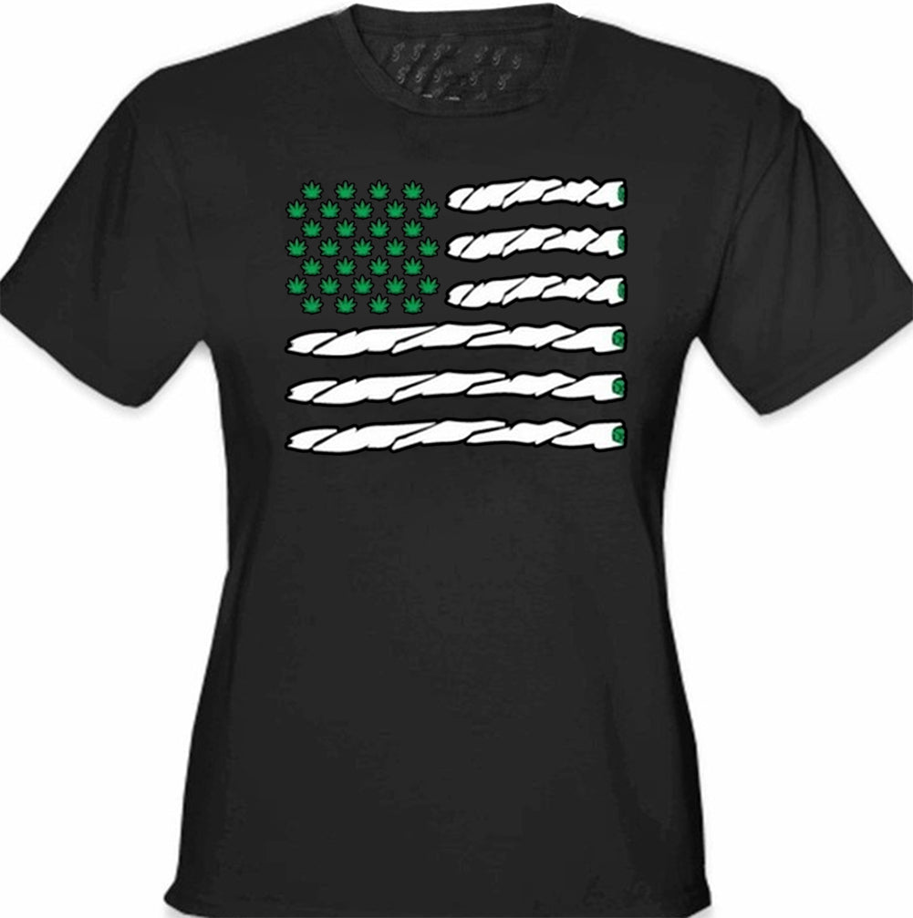 Pot American Flag Girl's T-Shirt – Bewild