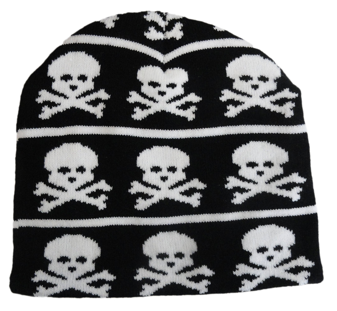 Skull and Crossbones Knit Beanie – Bewild