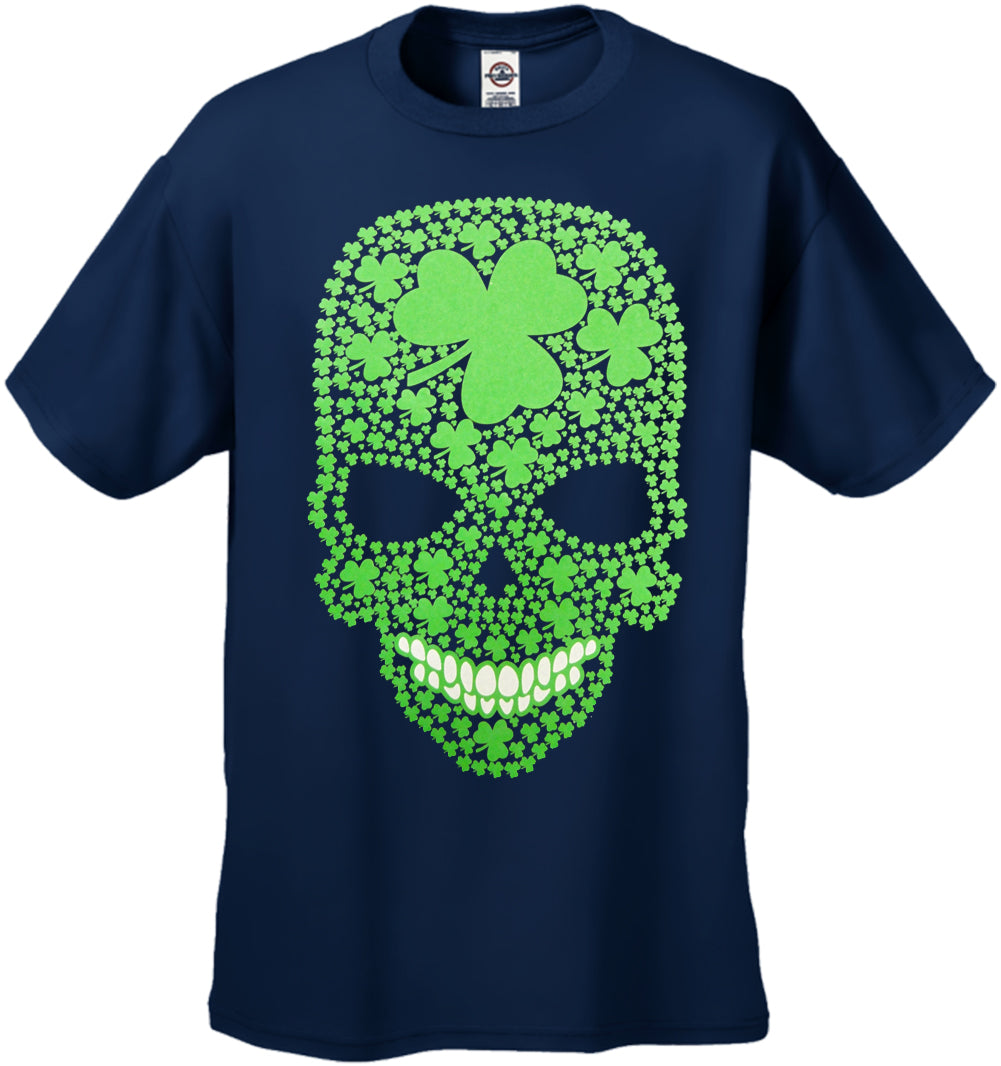 St. Patrick's Day Shamrock Sugar Skull Men's T-Shirt – Bewild