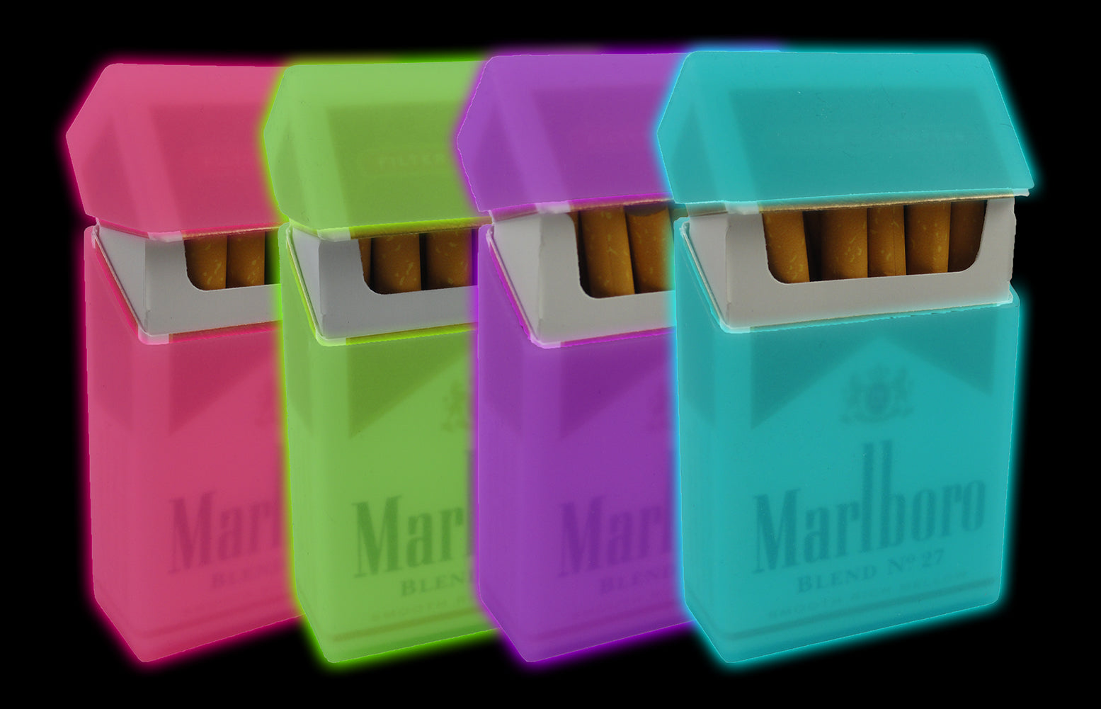 Super Glow In The Dark Cigarette Case Regular Size 100 S