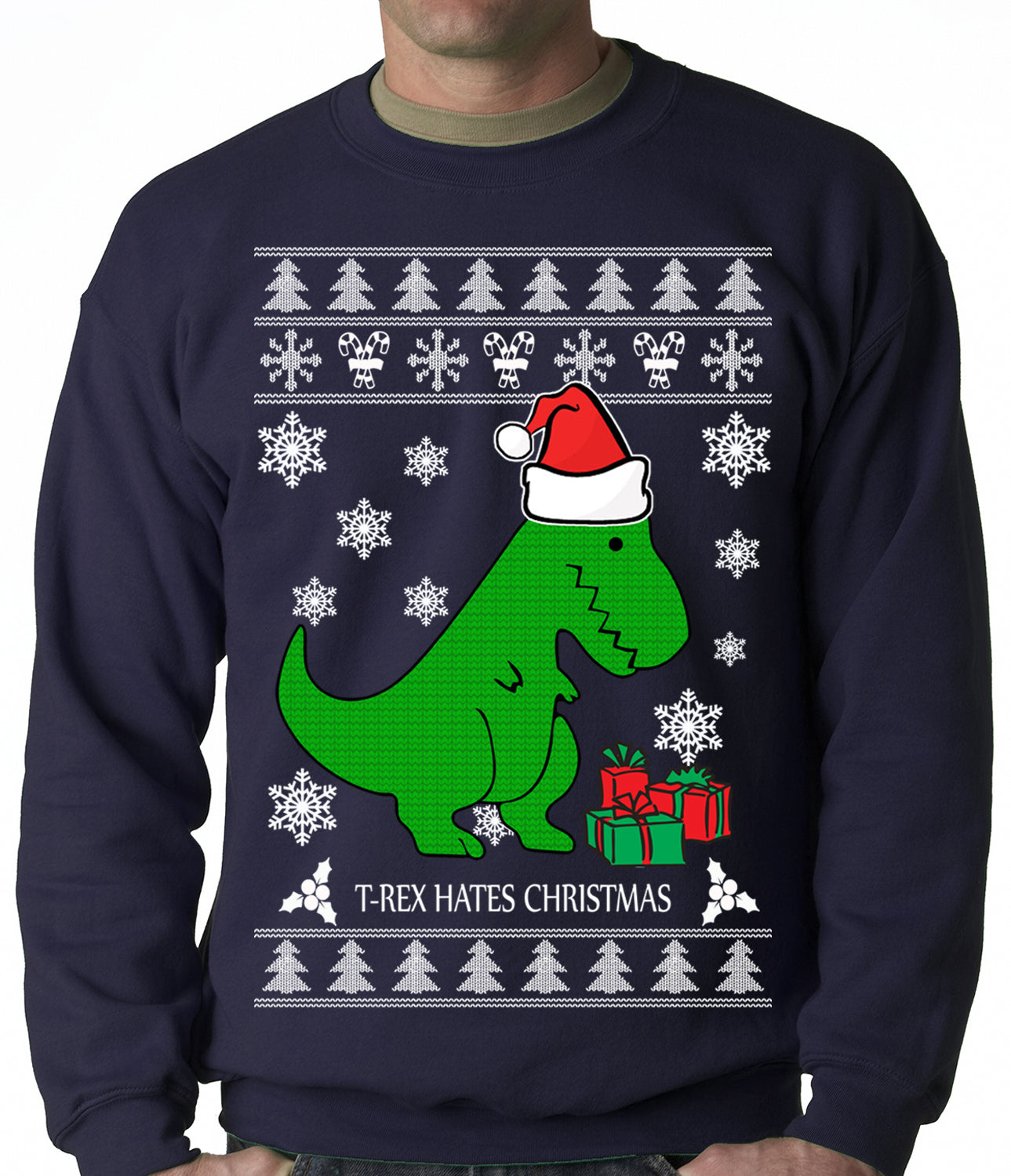 crew neck christmas sweater