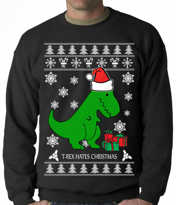 t rex hates christmas shirt