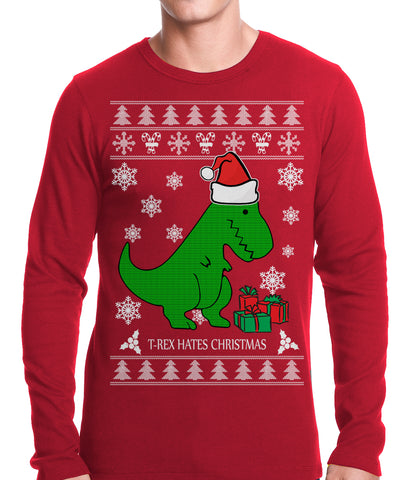 t rex hates christmas shirt