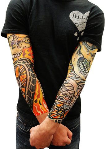 Buy iiniim Mens Fake Tattoo Tribal Inspired Print Elastic Long Sleeve TShirt  Tops Clubwear Online at desertcartINDIA