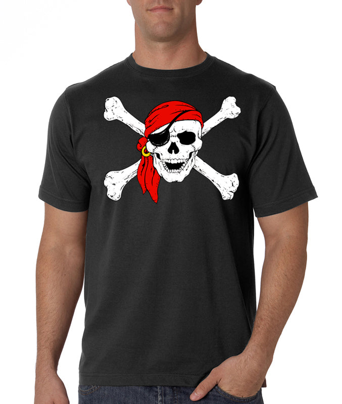 The Jolly Roger Pirate Skull Mens T-Shirt – Bewild