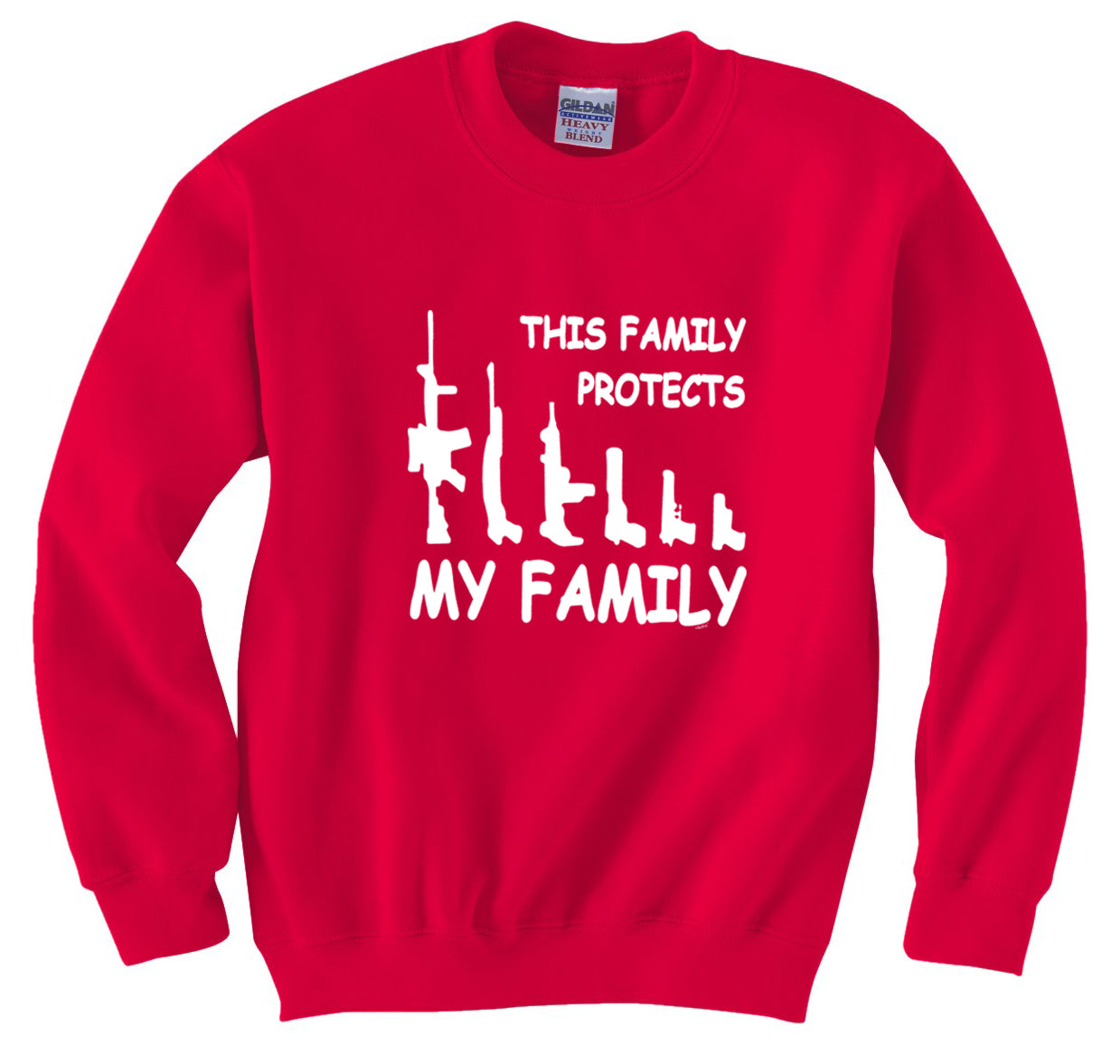 This Family Protects My Family Crewneck Sweatshirt – Bewild