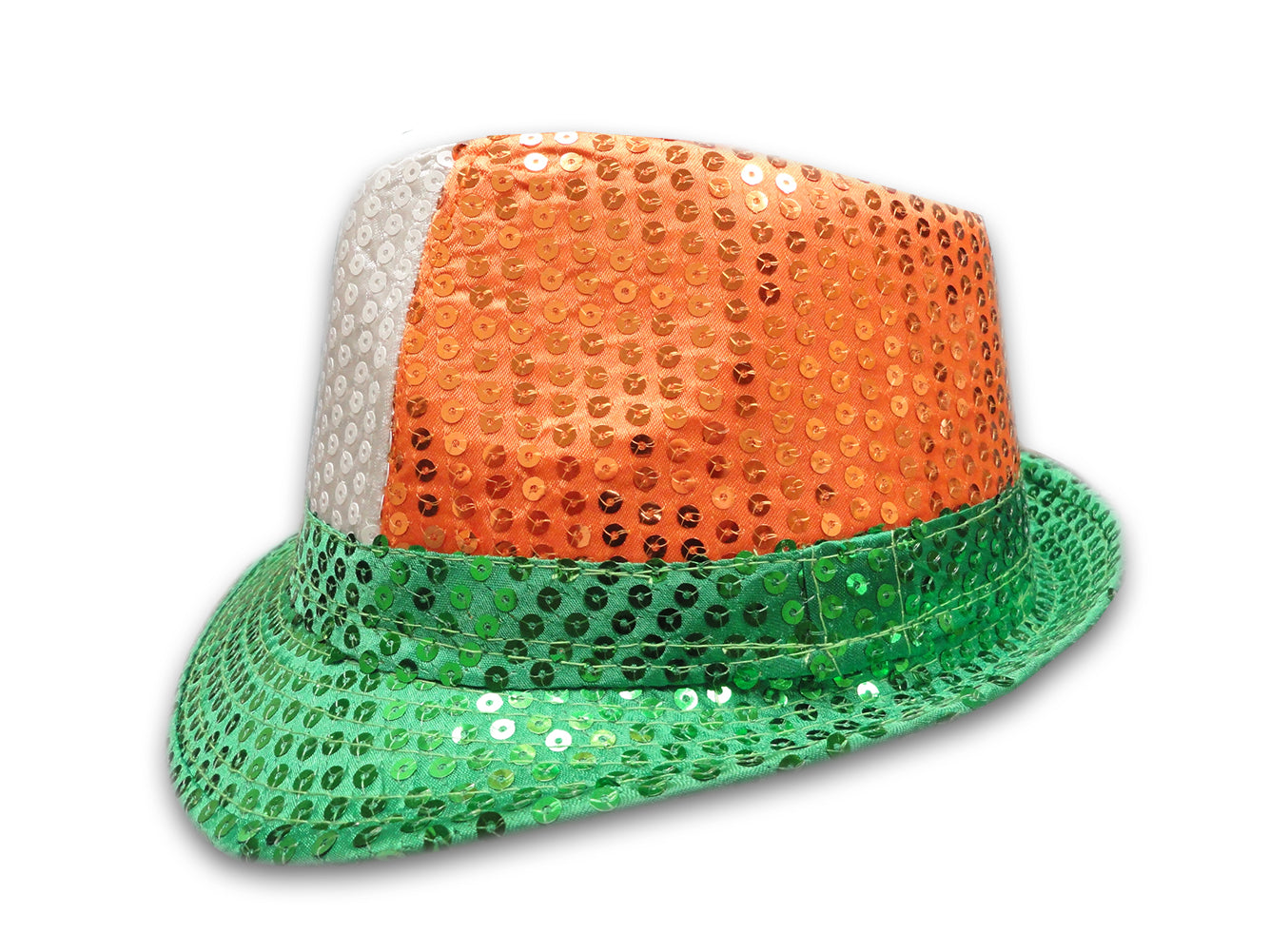 Tri-Color Fedora Hat - Irish Sequin Party Hat – Bewild