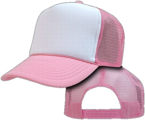 Two Tone Trucker Hats Pink Blank Trucker Cap Bewild