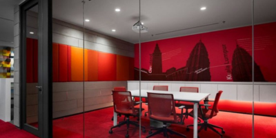 Red Office Work Space