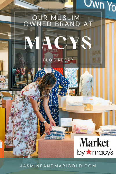 image that says market by macys recap with a women standing arranging clothing.  she is standing in front of a mannequin.