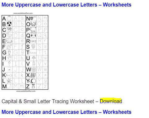 Tracing Sheet Download LInk