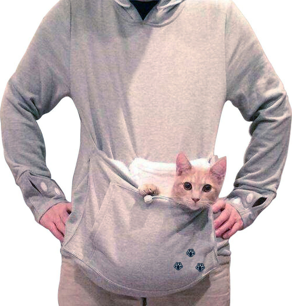 cat hoodie with kangaroo pouch