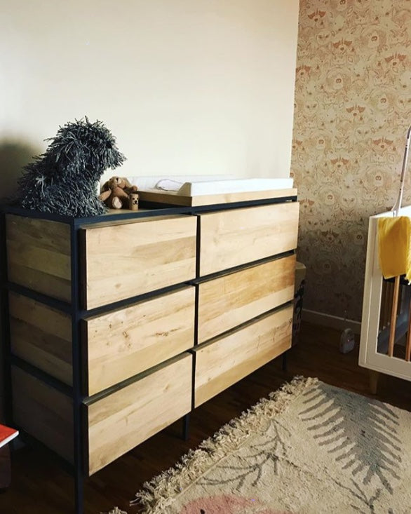 Made To Order 6 Drawer Grid Dresser With Removable Changing Tray