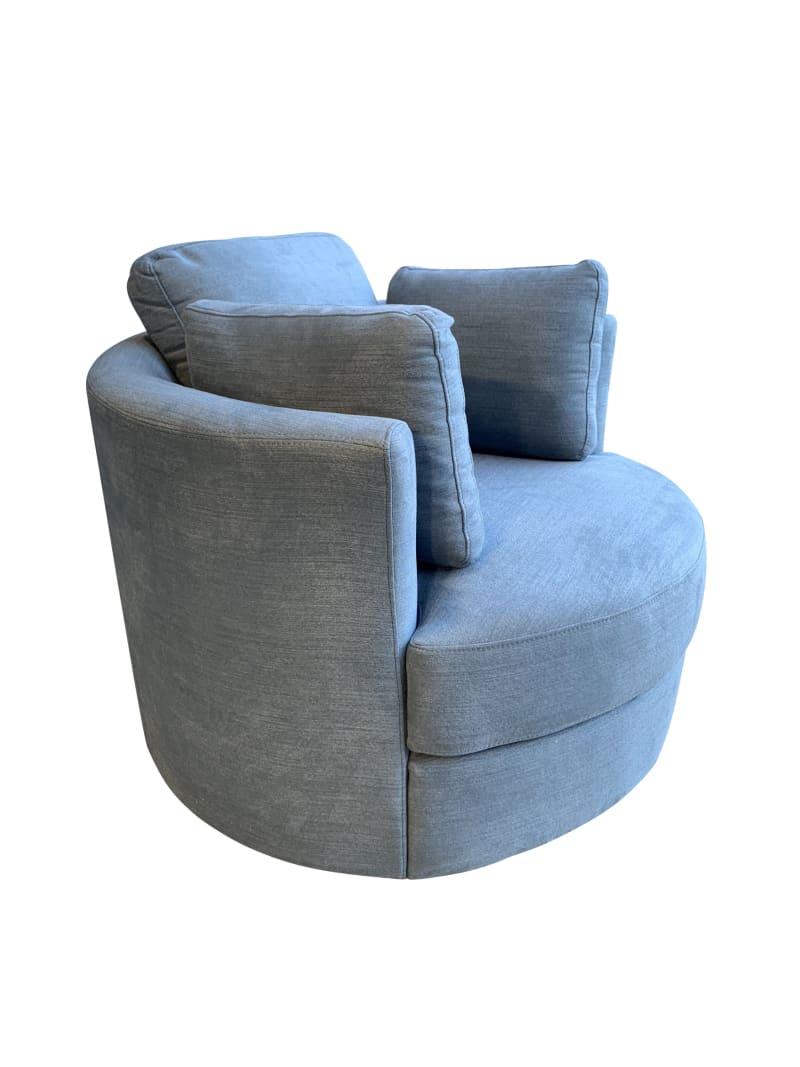 blue accent chair swivel