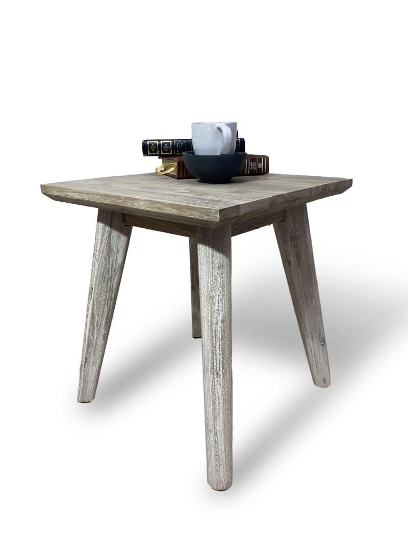 grey wood lamp table