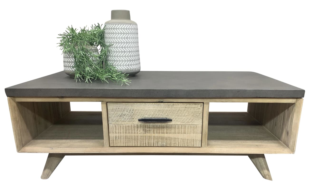 Our Furniture Warehouse Mallee Coffee Table With Terrazzo Stone Top