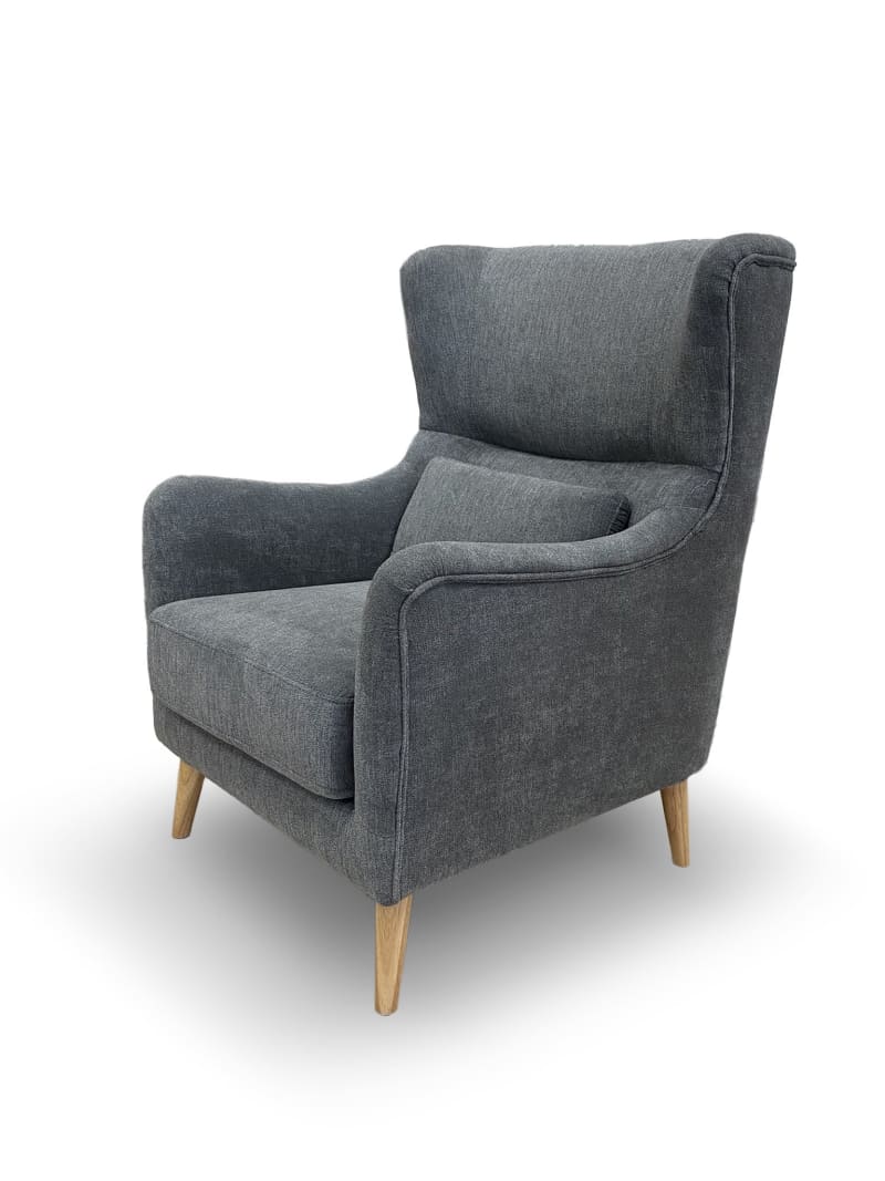 dark grey accent chair