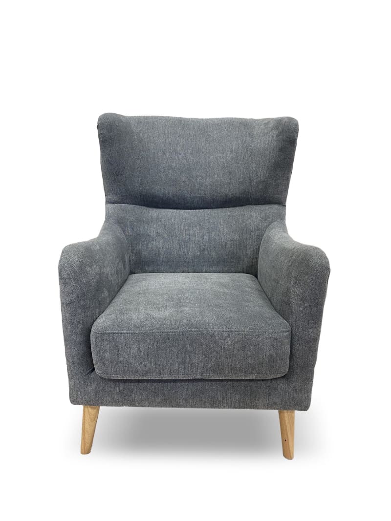 dark grey velvet occasional chair