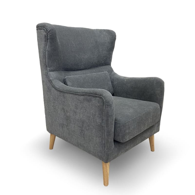 dark grey accent chair