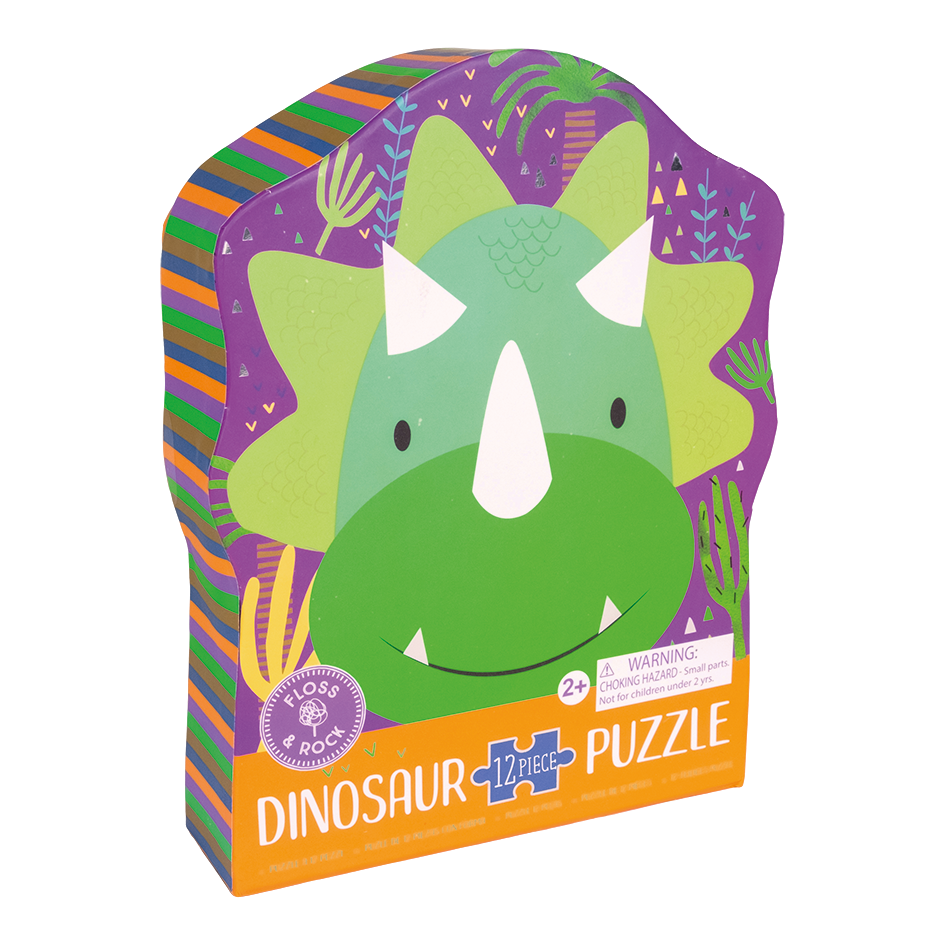 12 Piece Shaped Jigsaw with Shaped Box - Dinosaur