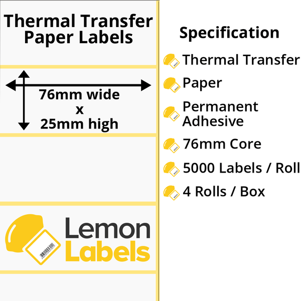 LL1041A-21 - 4x6 Thermal Transfer Paper Labels With Permanent Adhesiv