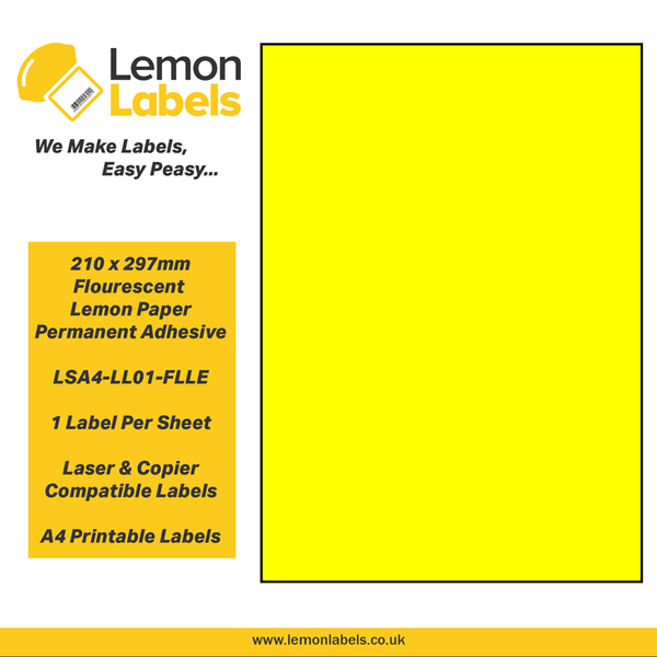 Yellow Labels On A4 Sheets