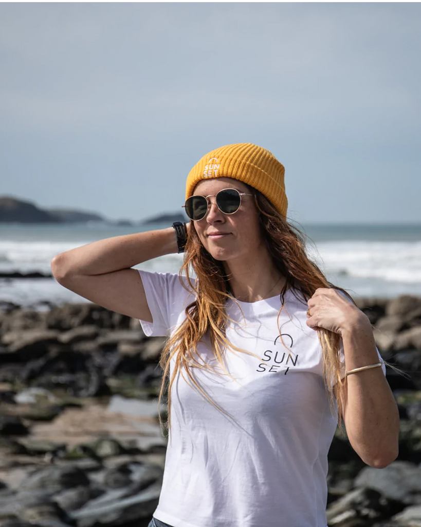 mustard fisherman beanie