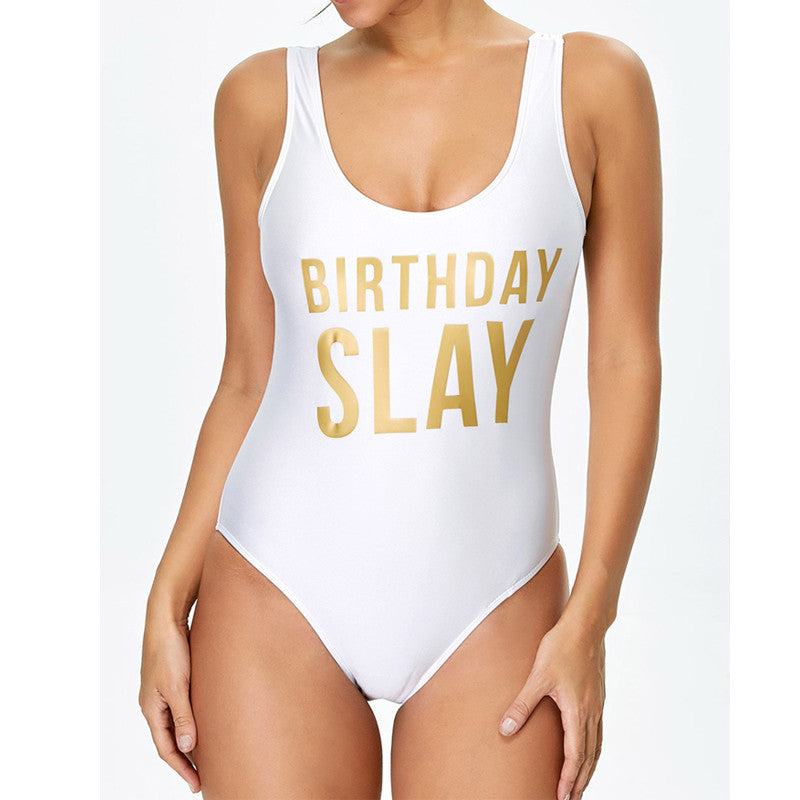 birthday slay bathing suit