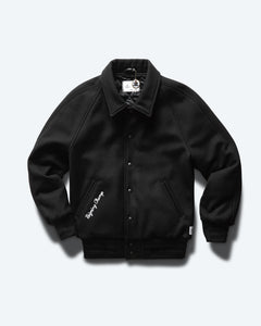 Black/Black Classic Fit Varsity Jacket – Golden Bear Sportswear