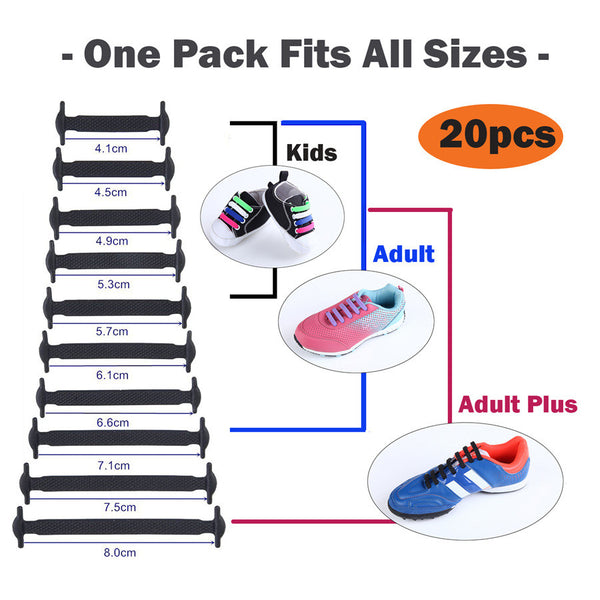 24 Pieces Elastic Silicone Shoelaces, No Tie Shoelaces For Kids And Adults,  Colorful Elastic Silicone Shoelaces, Silicone Shoelace For Sports Shoes Ru