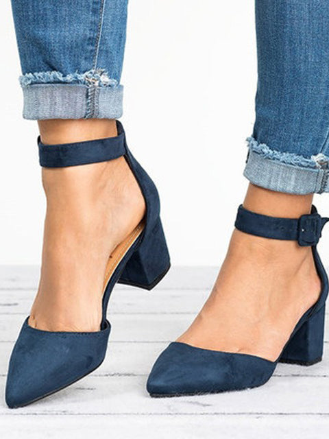 casual chunky heels