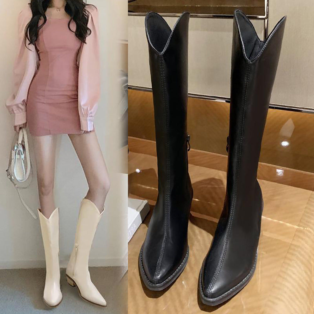 long pointed boots