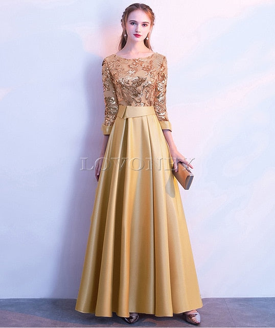 golden gown for party