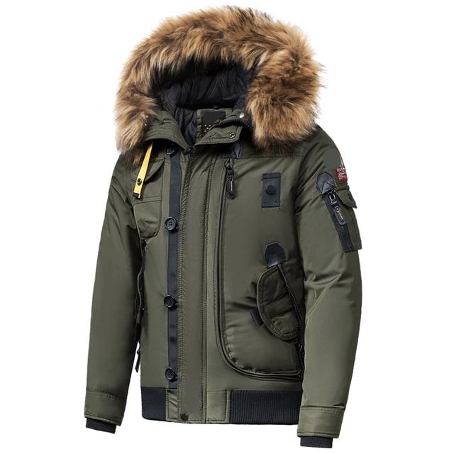 mens winter parka with fur hood