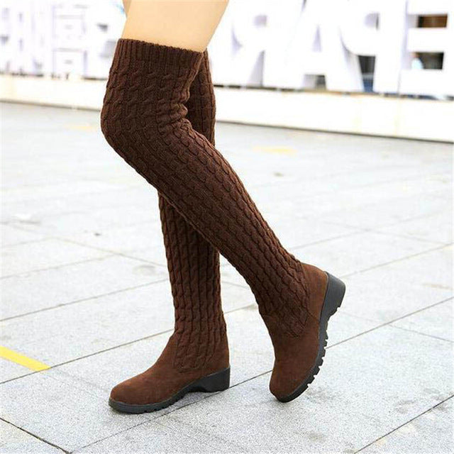 knee high knit boots