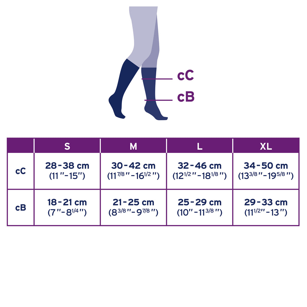 Jobst Support Size Chart