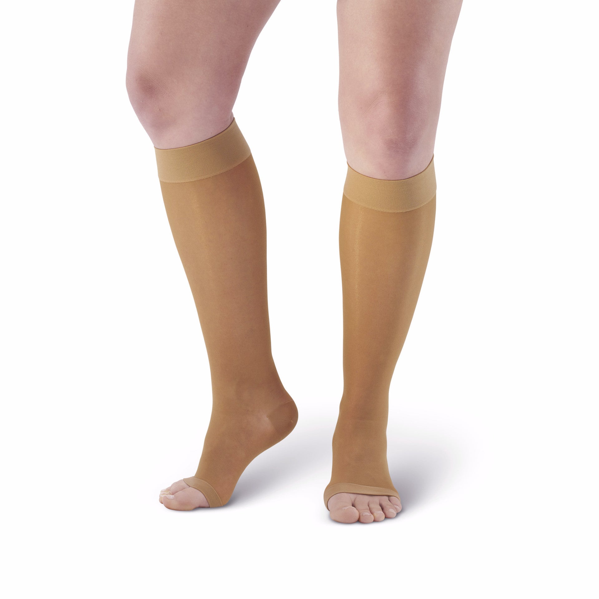 AW Style 44 Sheer Support Open Toe Knee Highs - 20-30 mmHg | Ames Walker