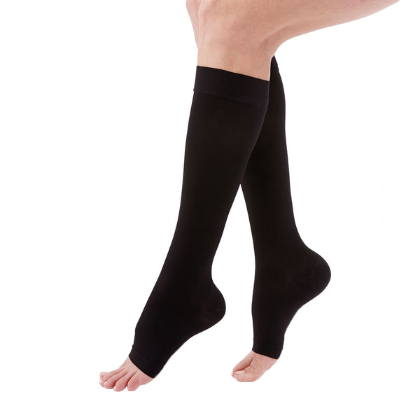 Medi Duomed Advantage Soft Opaque Open Toe Knee Highs - 20-30 mmHg ...