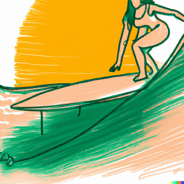 marker-style surfer made by AI