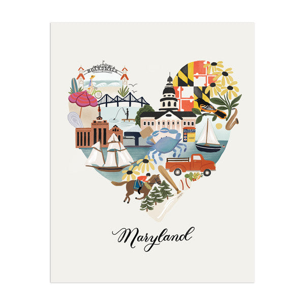 I Heart Maryland by Anchor Point Paper Co.