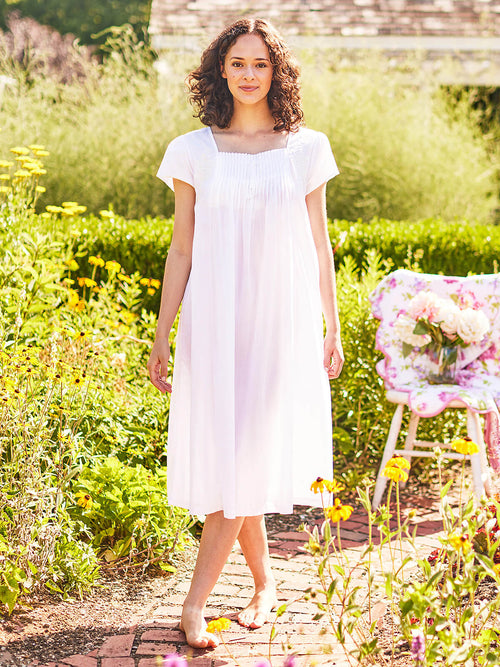 April White Cotton Nightgown
