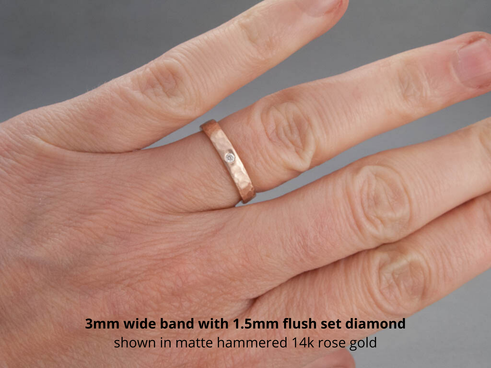 Wide Diamond Wedding Ring - Flat Band Custom Made in Gold, Palladium, or Platinum