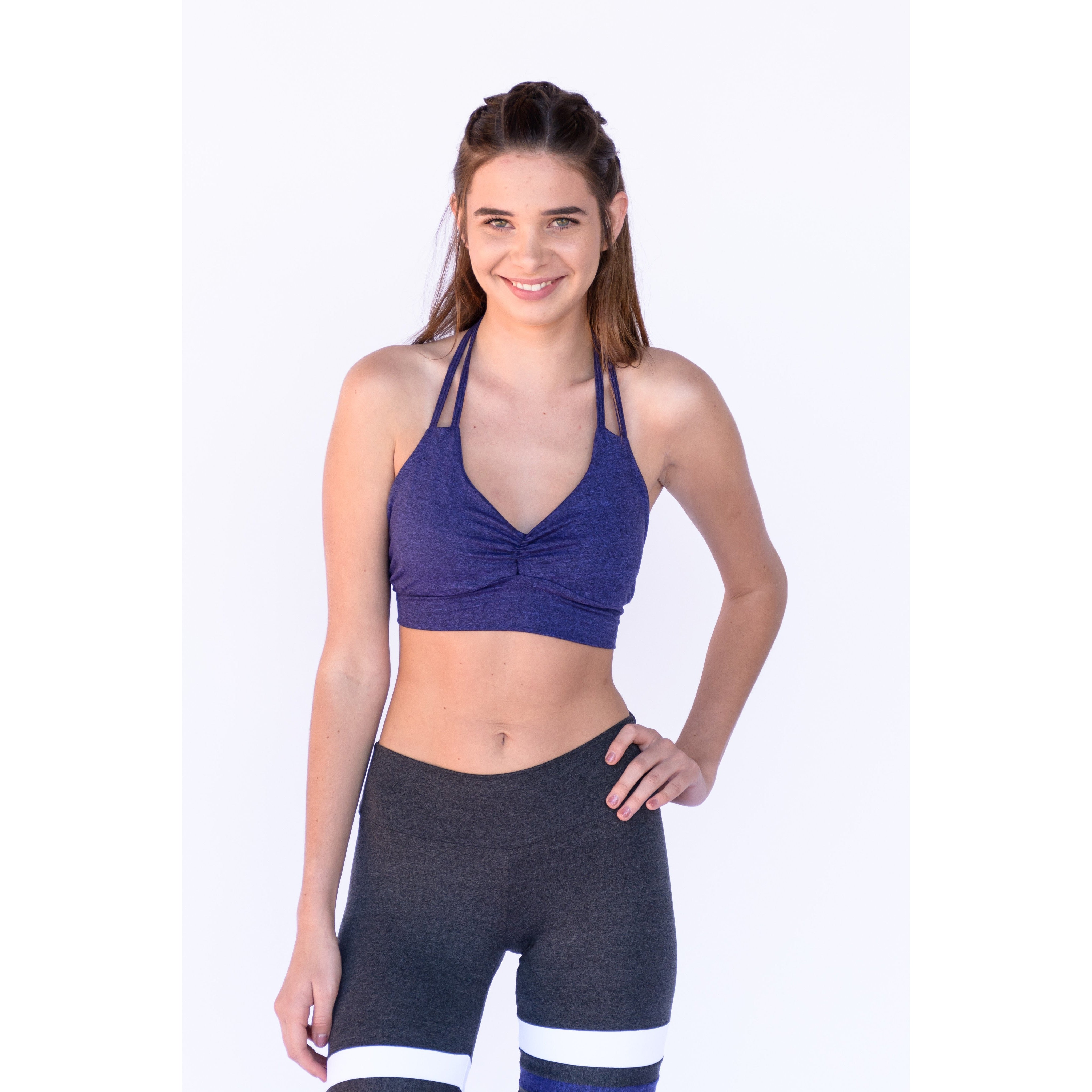 purple sports bra