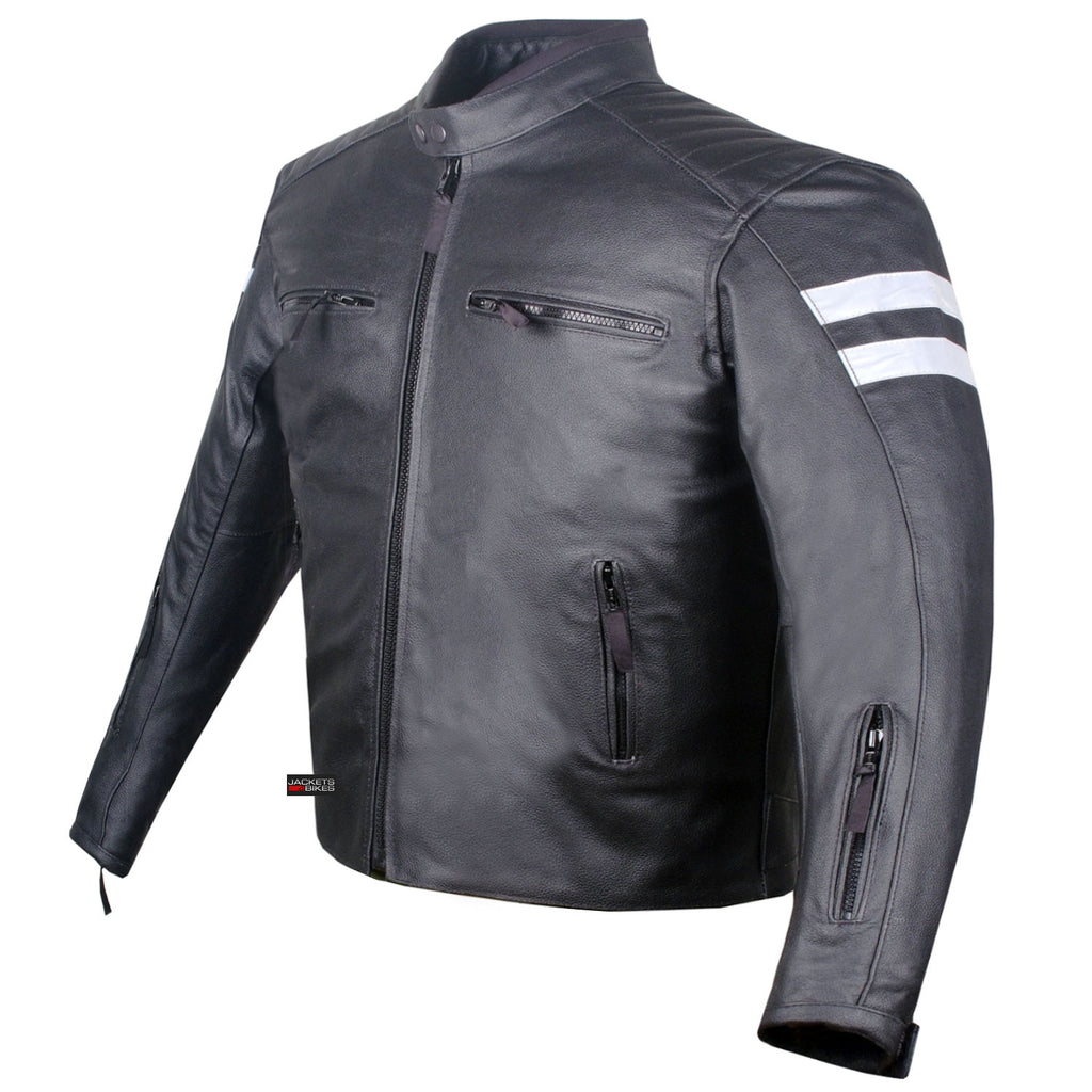 New AXE Men's Leather Jacket Motorcycle Armor biker safety – Jackets4Bikes